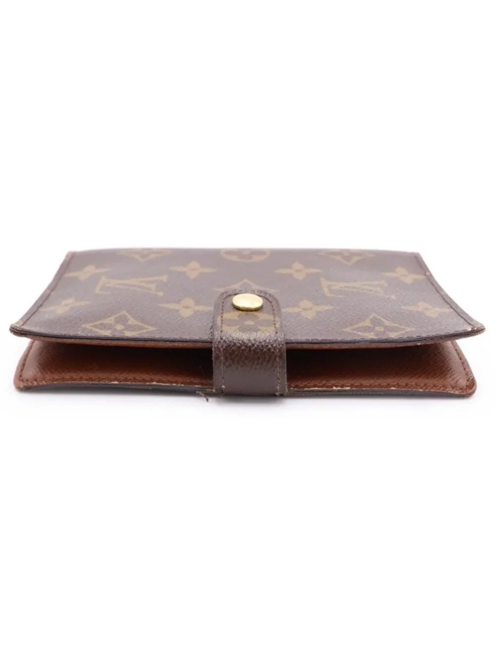 Louis Vuitton Monogram Agenda PM Binder Notebook Cover Brown Gold